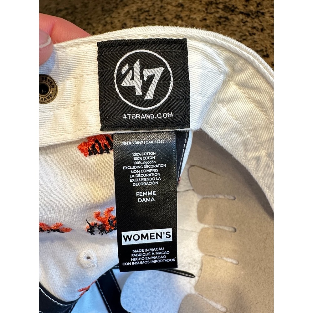 Auburn Tigers '47 Clean Up Adjustable Hat White Orange Tiger Print - Picture 8 of 9